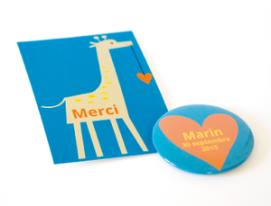 Faire-part Girafe - Faire Part Magnet
 - 1