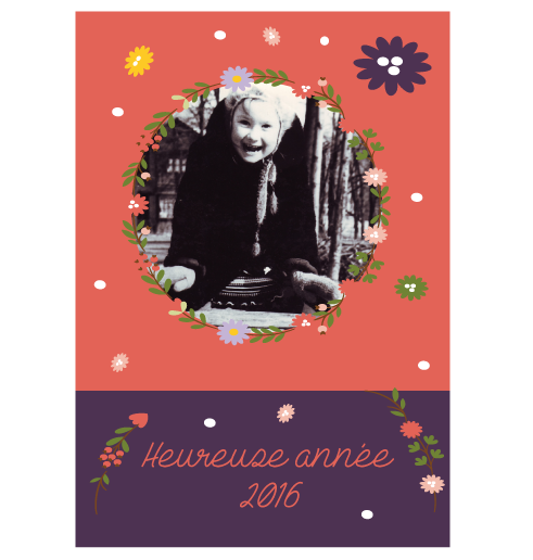 Carte Heureuse année 2016 - Faire Part Magnet
