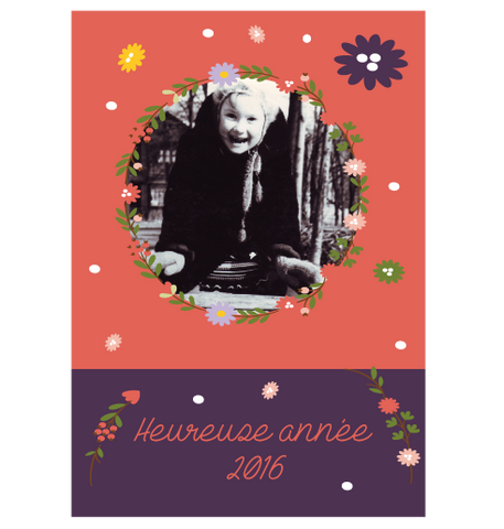 Carte Heureuse année 2016 - Faire Part Magnet
