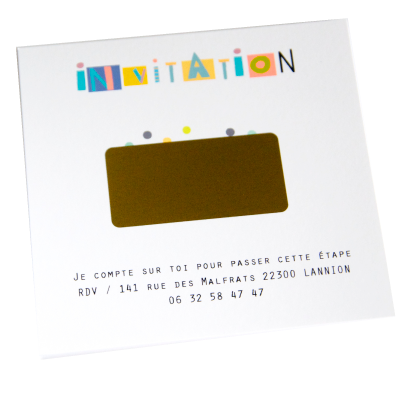 Carte à gratter Invitation30 ans rigolote