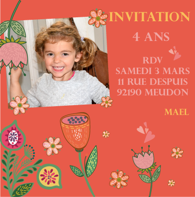 Invitation anniversaire Mael