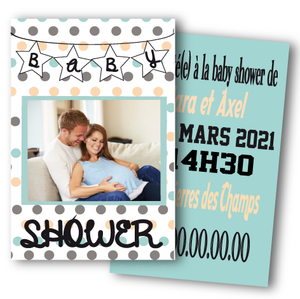 Invitation baby shower avec photo