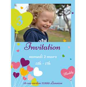 Invitation anniversaire Maddy - Faire Part Magnet
