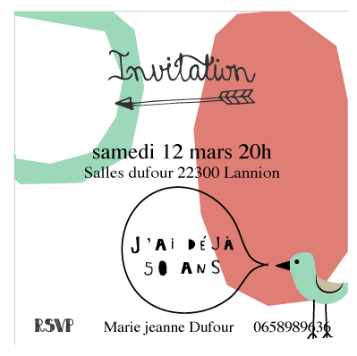 Invitation 50 ans rigolote