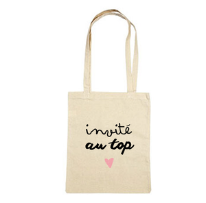 Tote bag cadeau invité au top