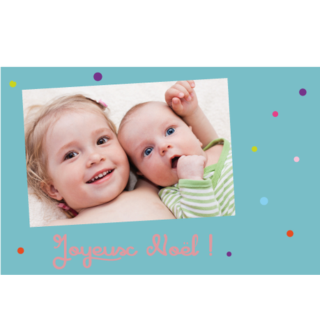 Carte de voeux famille "confettis" - Faire Part Magnet
