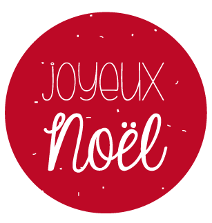 Sticker rond joyeux noël