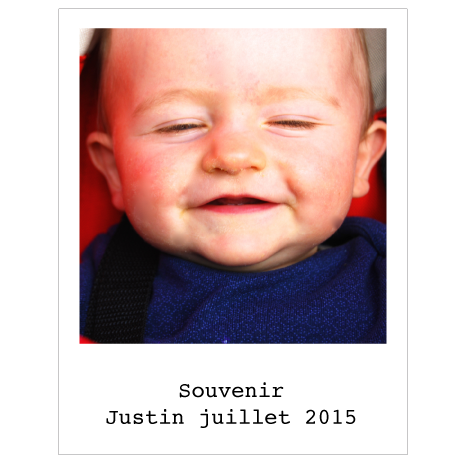 Magnet pola souvenir Justin - Faire Part Magnet
