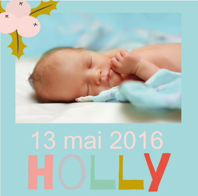 Faire-part magnet fille Holly - Faire Part Magnet
