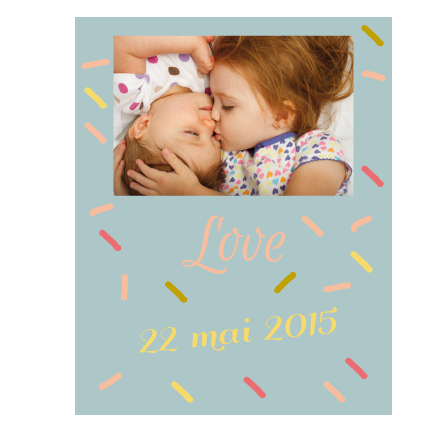 Magnet confettis Love - Faire Part Magnet
