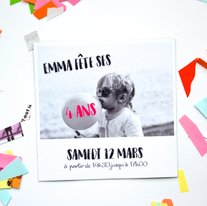 Invitation anniversaire 4 ans