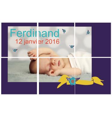 Magnet puzzle Ferdinand - Faire Part Magnet
 - 1