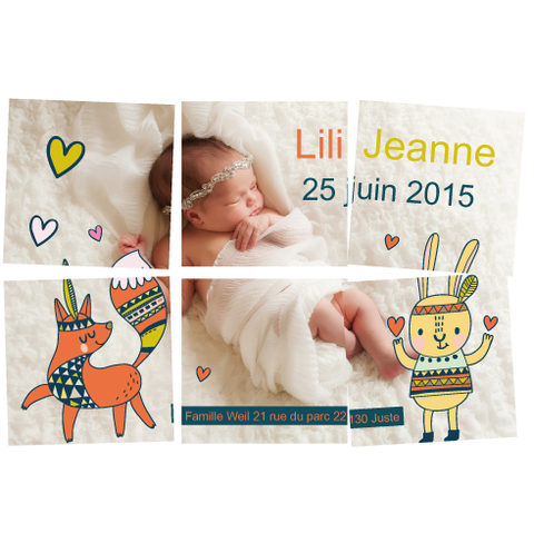 Magnet puzzle Emma - Faire Part Magnet
 - 1