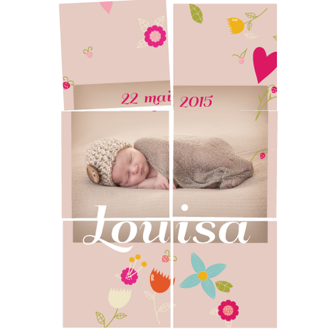 Magnet puzzle Louisa - Faire Part Magnet
 - 1