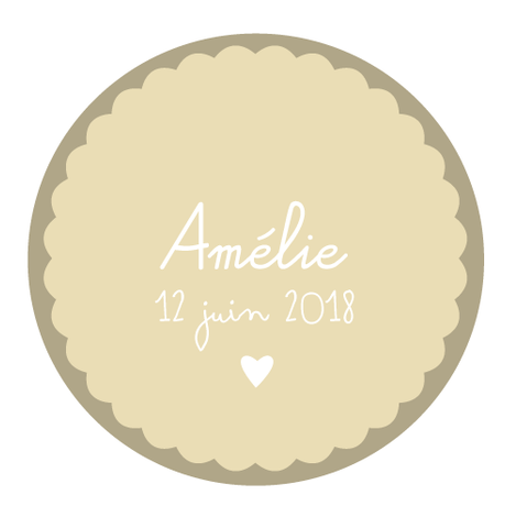 Magnet rond Amélie