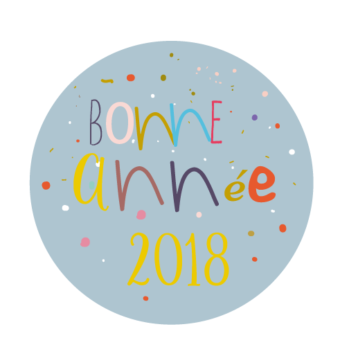 Badge aimante bonne année 2018