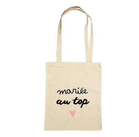 Tote bag cadeau mariée au top