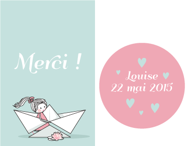 Faire-part naissance avec des bateaux