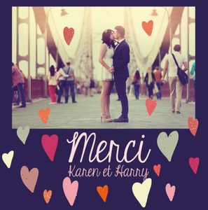 Remerciements mariage Karen+Harry - Faire Part Magnet
