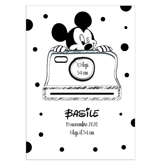 Faire-part de naissance mickey