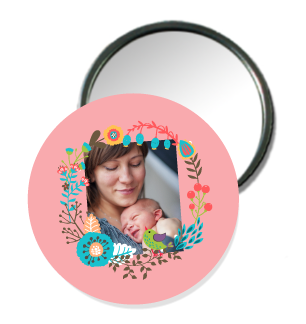 Badge miroir de poche maman - Faire Part Magnet
