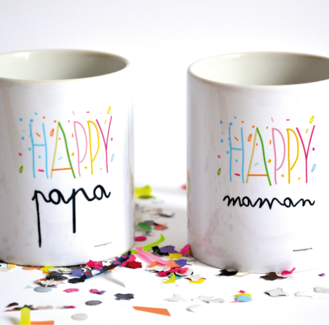 Mug Happy maman et Happy papa