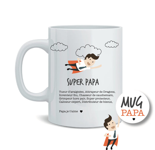 Coffret cadeau mug et porte-clés Meilleur Papa - Cadeau Homme