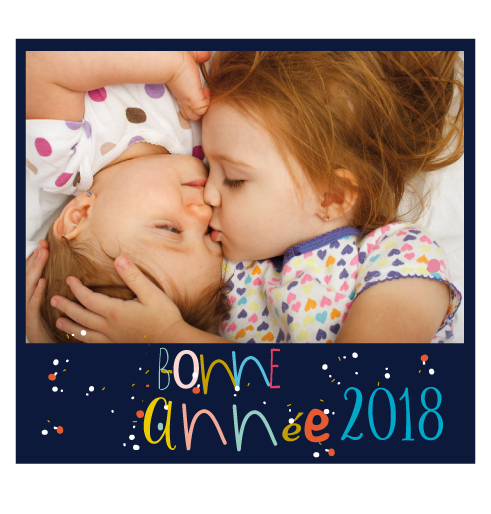 Carte de bonne année 2018 frère et soeur
