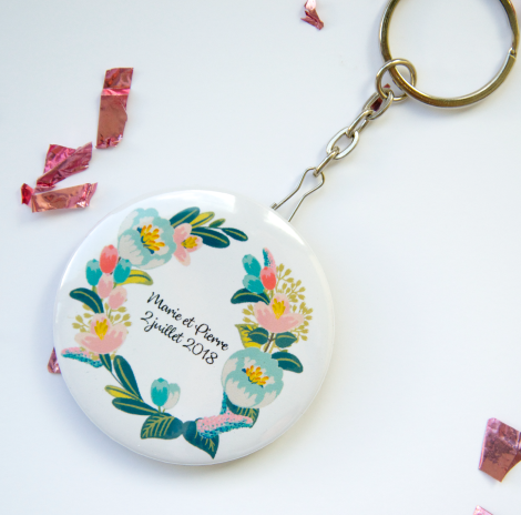 Porte-clés décapsuleur cadeau mariage