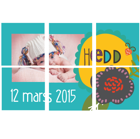 Magnet puzzle Hedd - Faire Part Magnet
 - 1