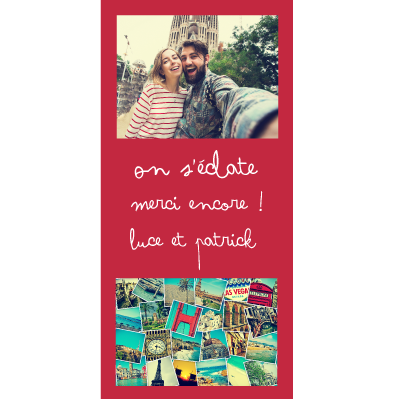 Remerciements mariage Luce et Patrick - Faire Part Magnet
