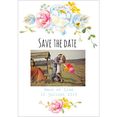 Save the date Manu + Lise - Faire Part Magnet
