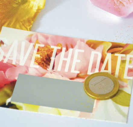 Carte a gratter save the date mariage