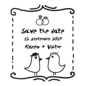 Save the date Karen + Victor - Faire Part Magnet
