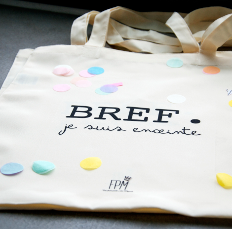 Tote bag Bref je suis enceinte