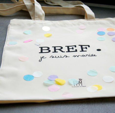 Tote bag bref je suis mariée